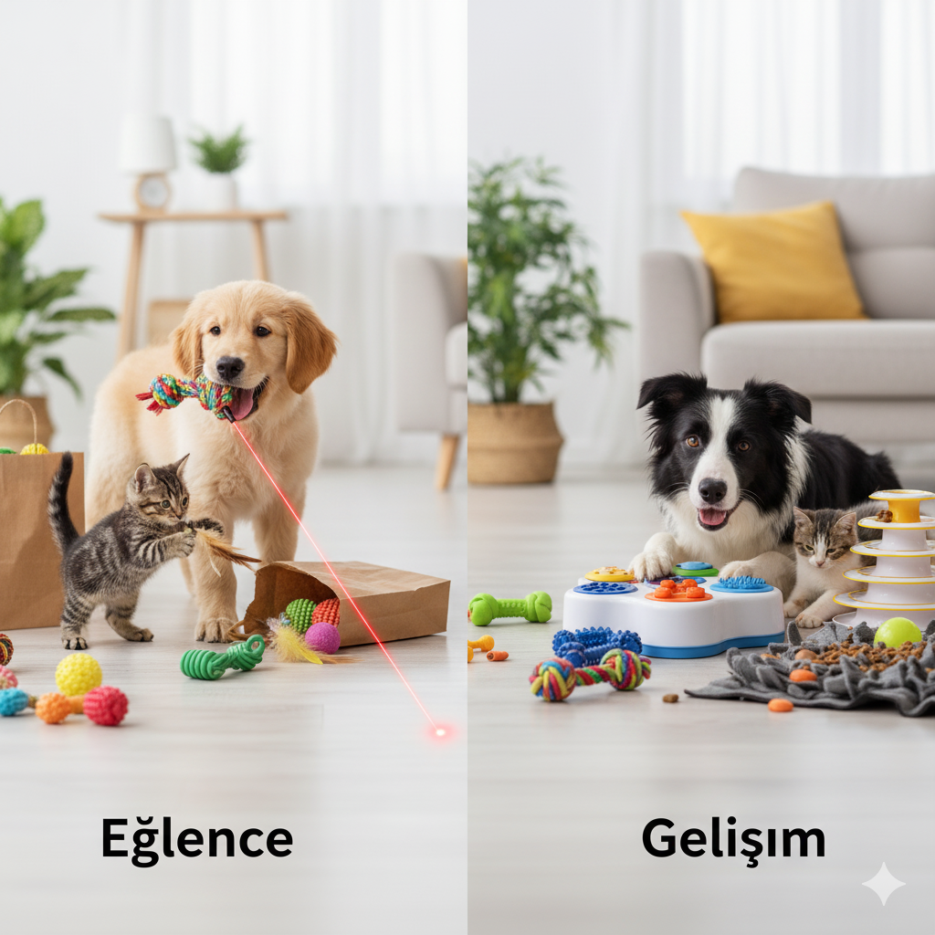 Evcil Hayvan Oyuncakları: Eğlence mi,Gelişim mi?